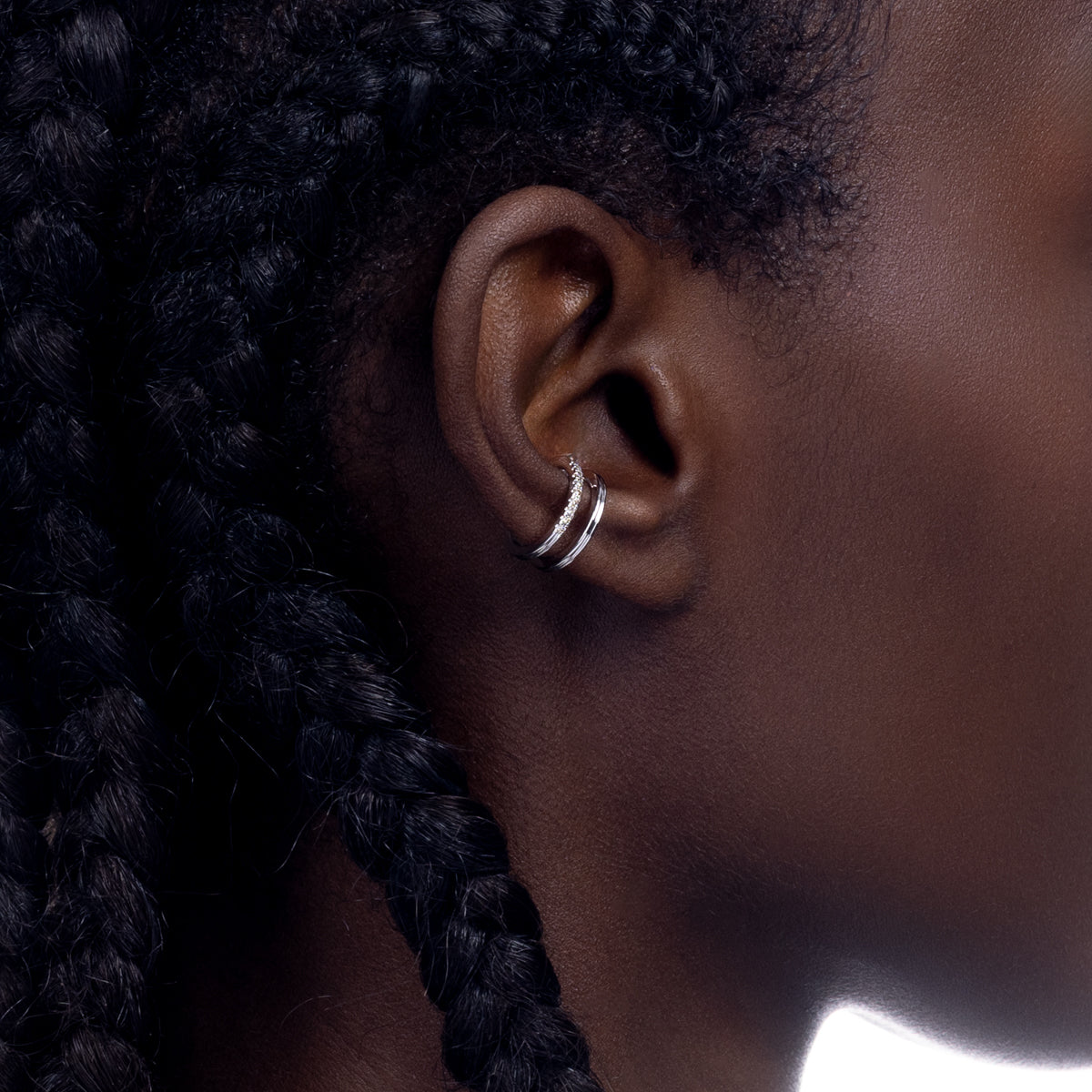 GOSSAMER Double Line Diamond Ear Cuff
