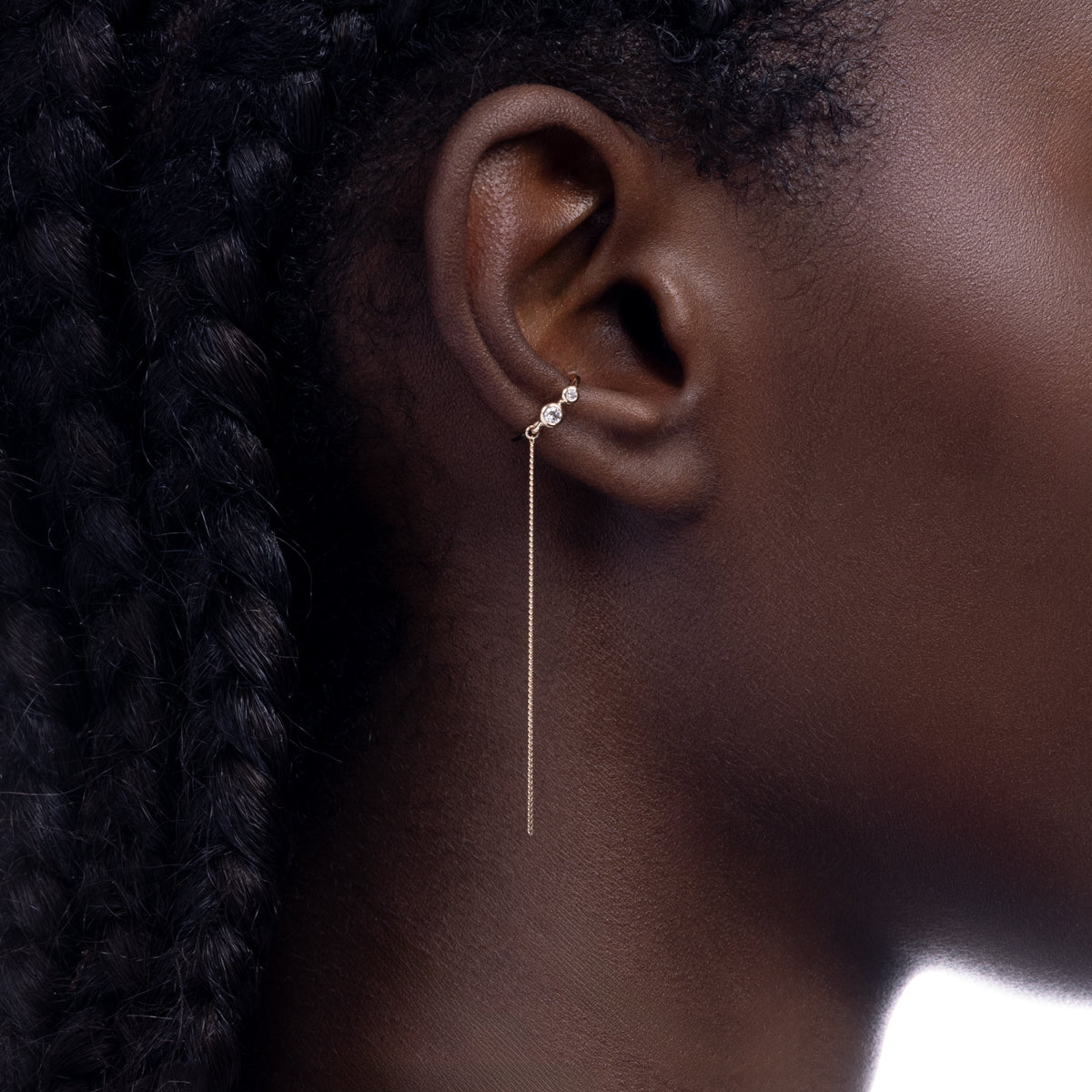 DROSERA Diamond Chain Earcuff