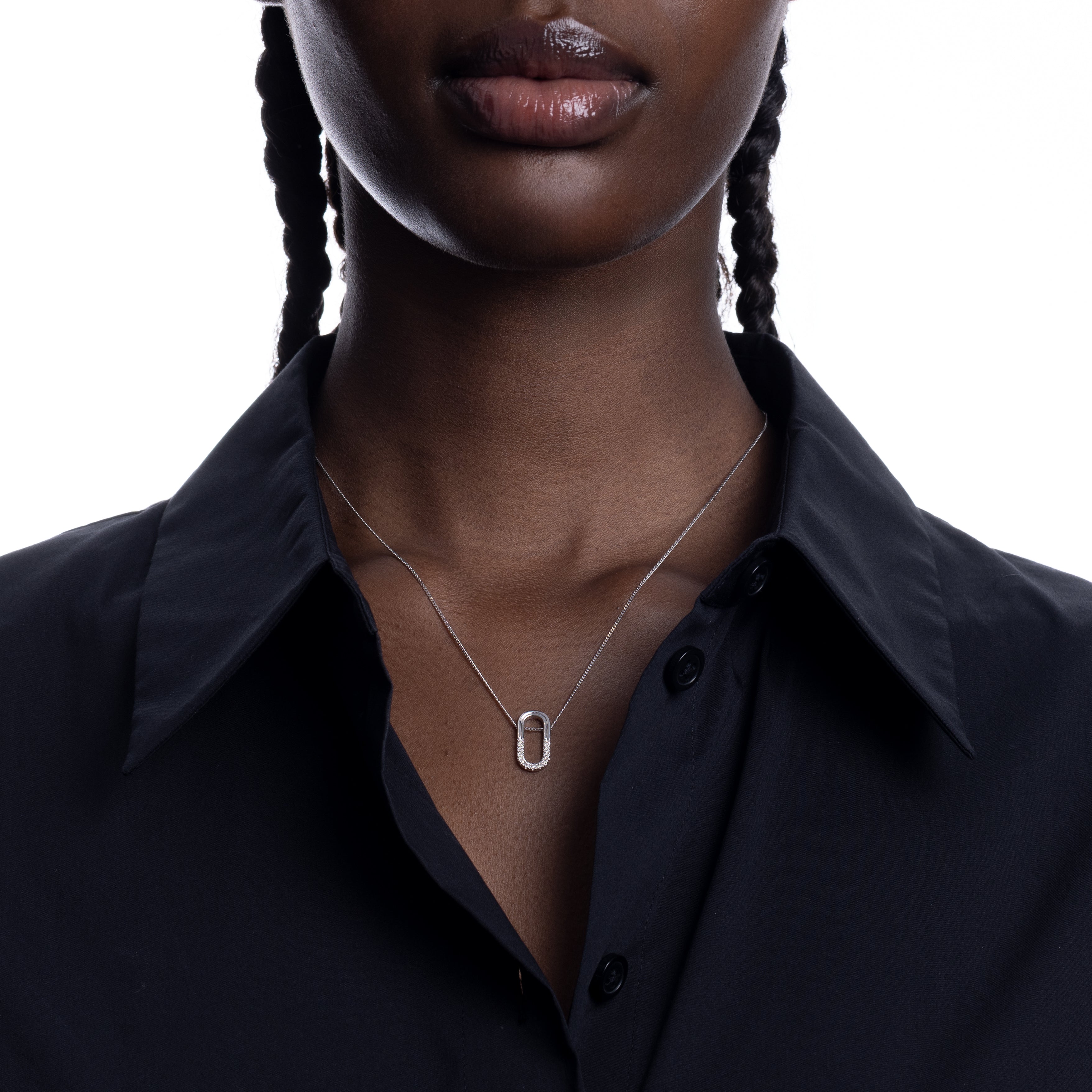 BELUGA Oblong Diamond Necklace