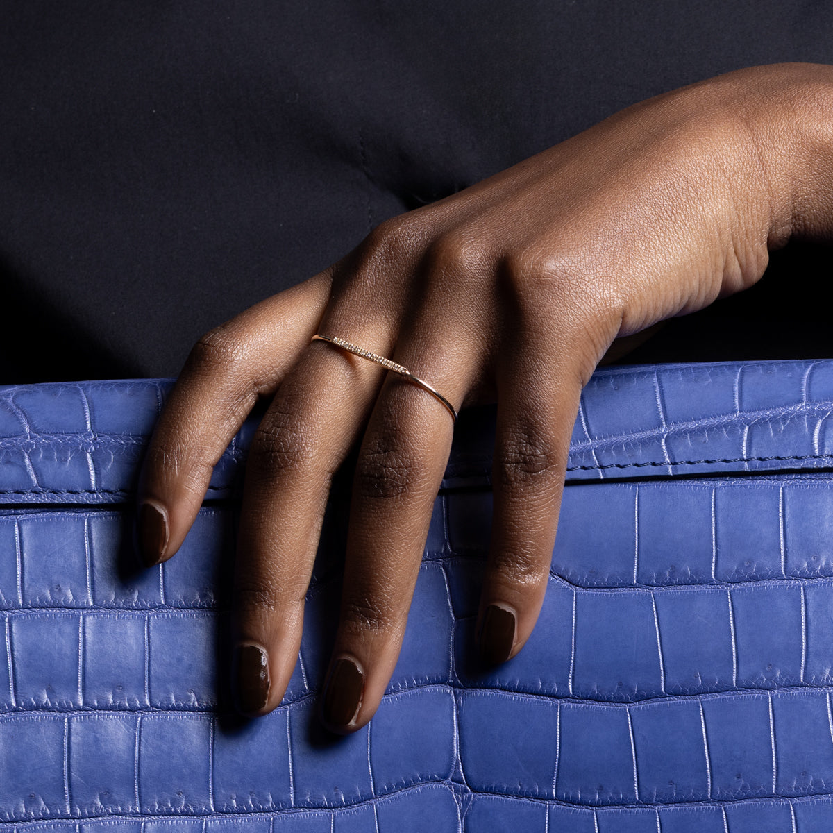 MIRÓ Diamond Double Finger Ring