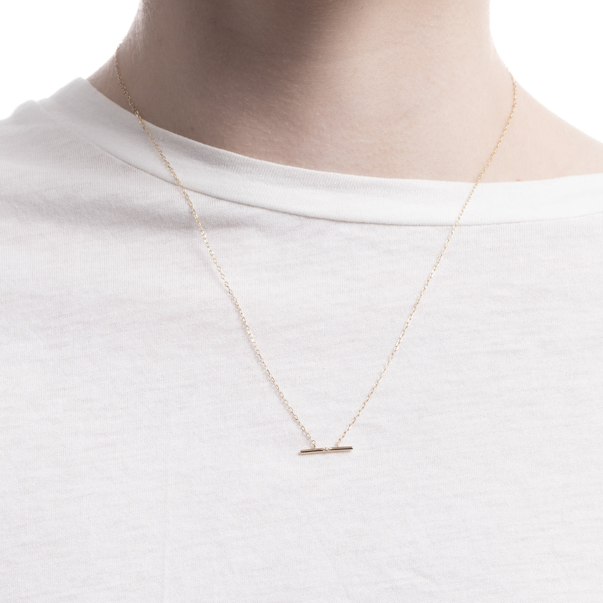 ALL ABOUT BASICS Diamond Bar Necklace