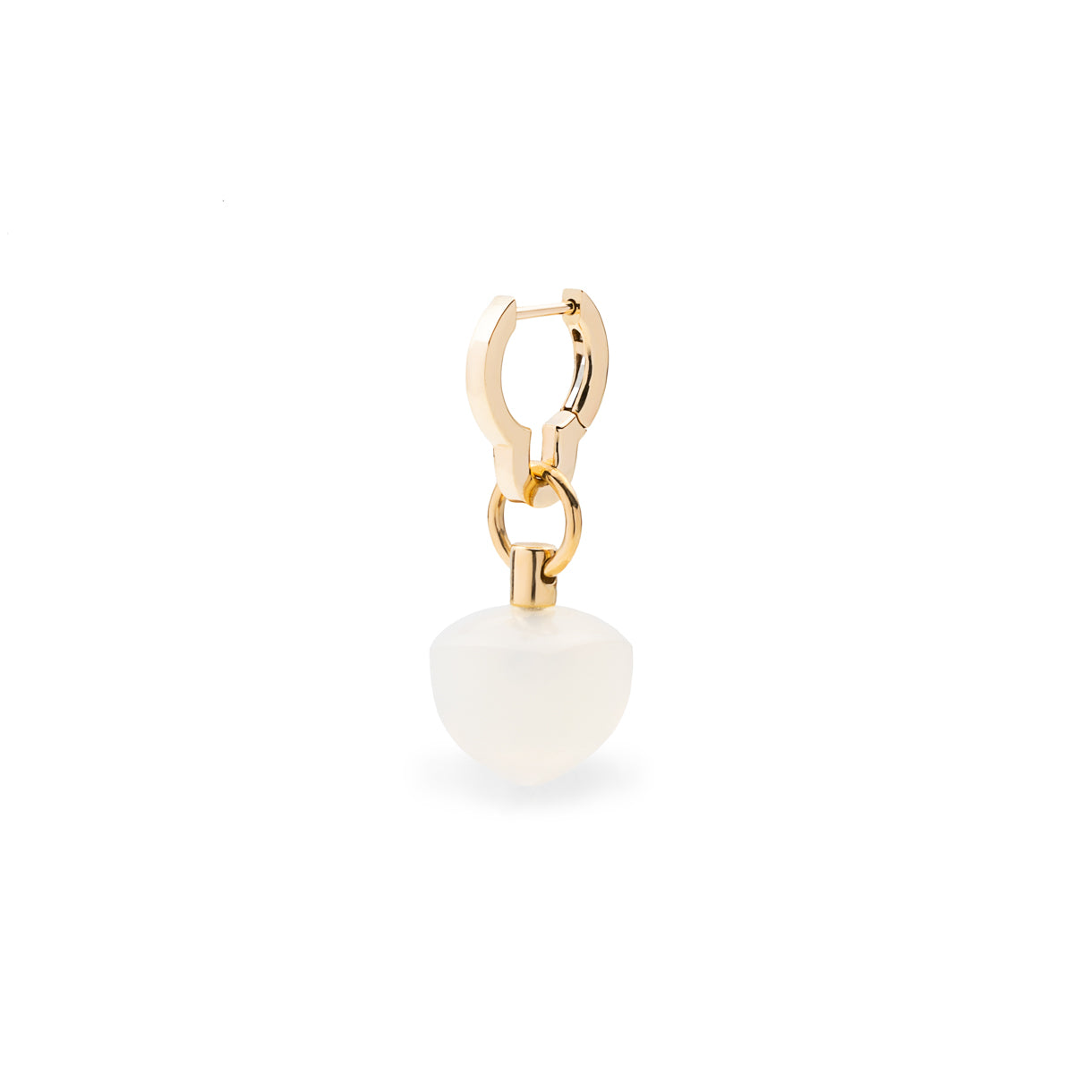 BIRD OF PARADISE Charm, White Chalcedony