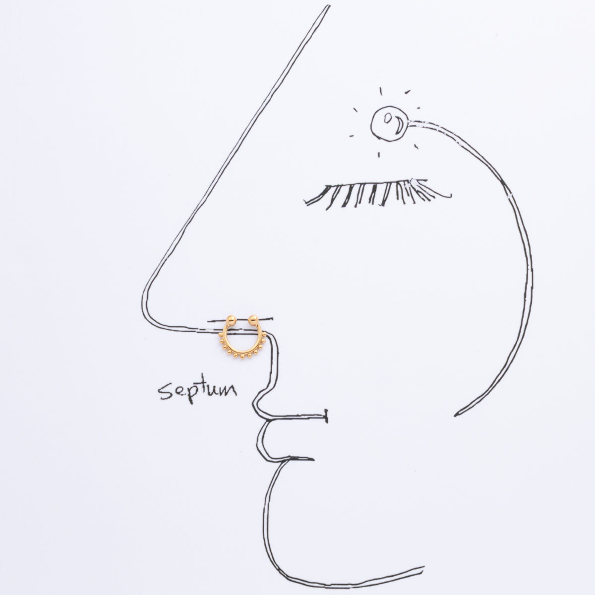 ALL ABOUT BASICS Septum Nose Cuff