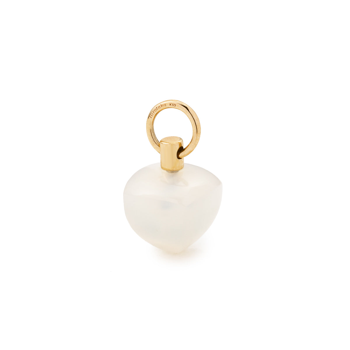 BIRD OF PARADISE Charm, White Chalcedony