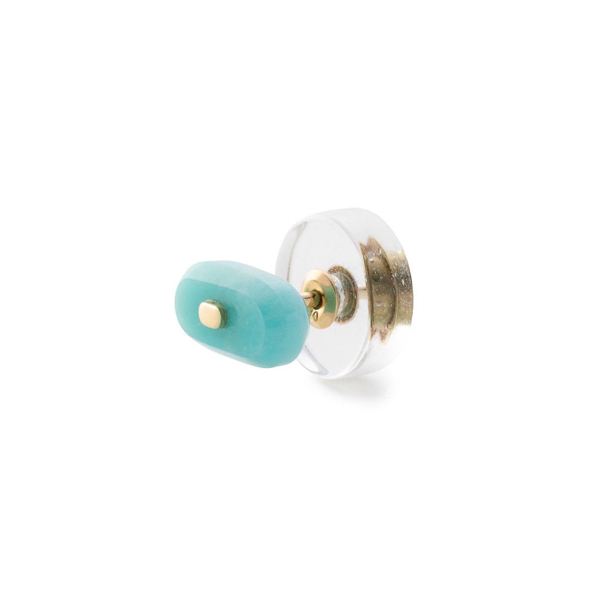 BIRD OF PARADISE Oblong Bird's Eye Earring, Amazonite Quartz