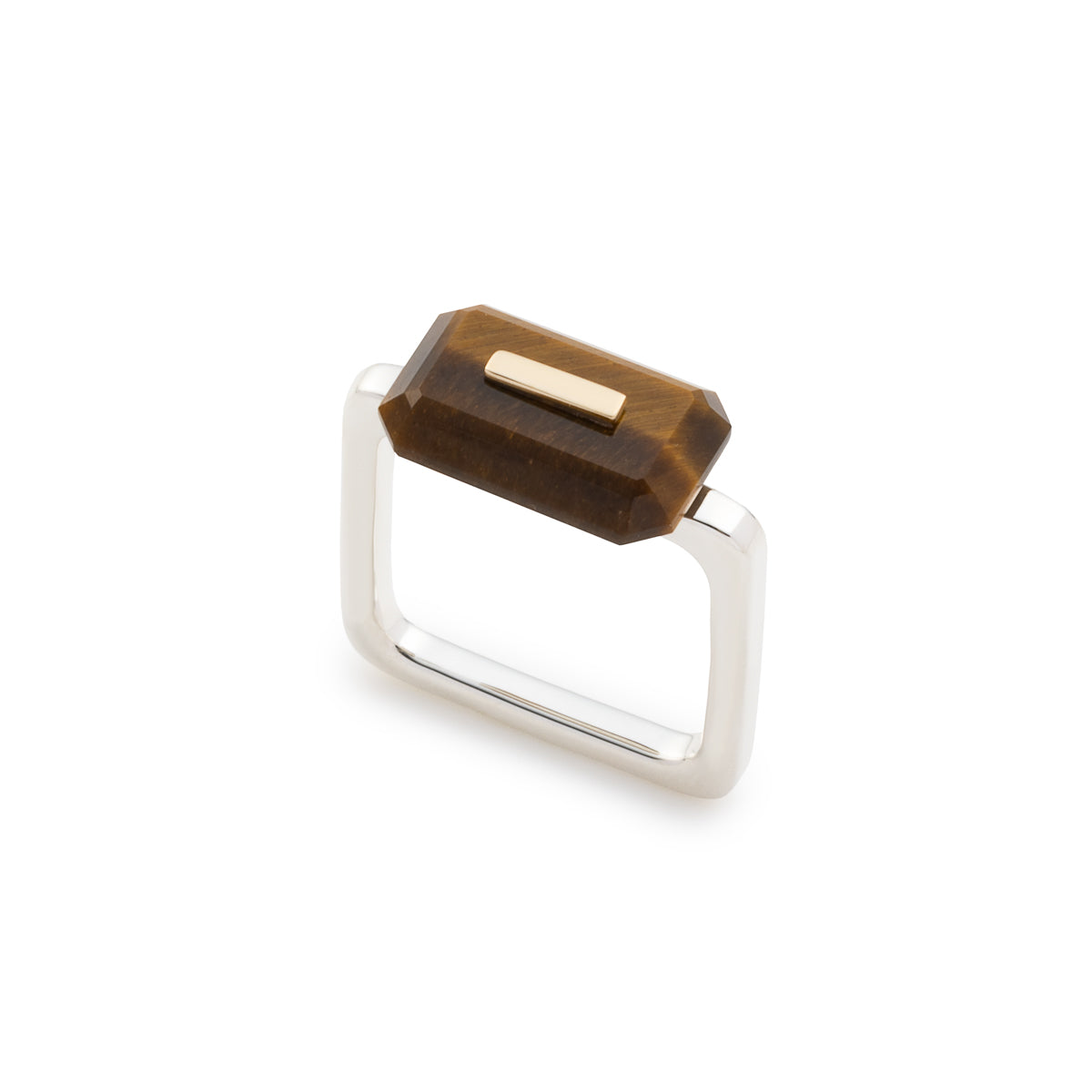 BIRD OF PARADISE Square Ring, Tiger's eye