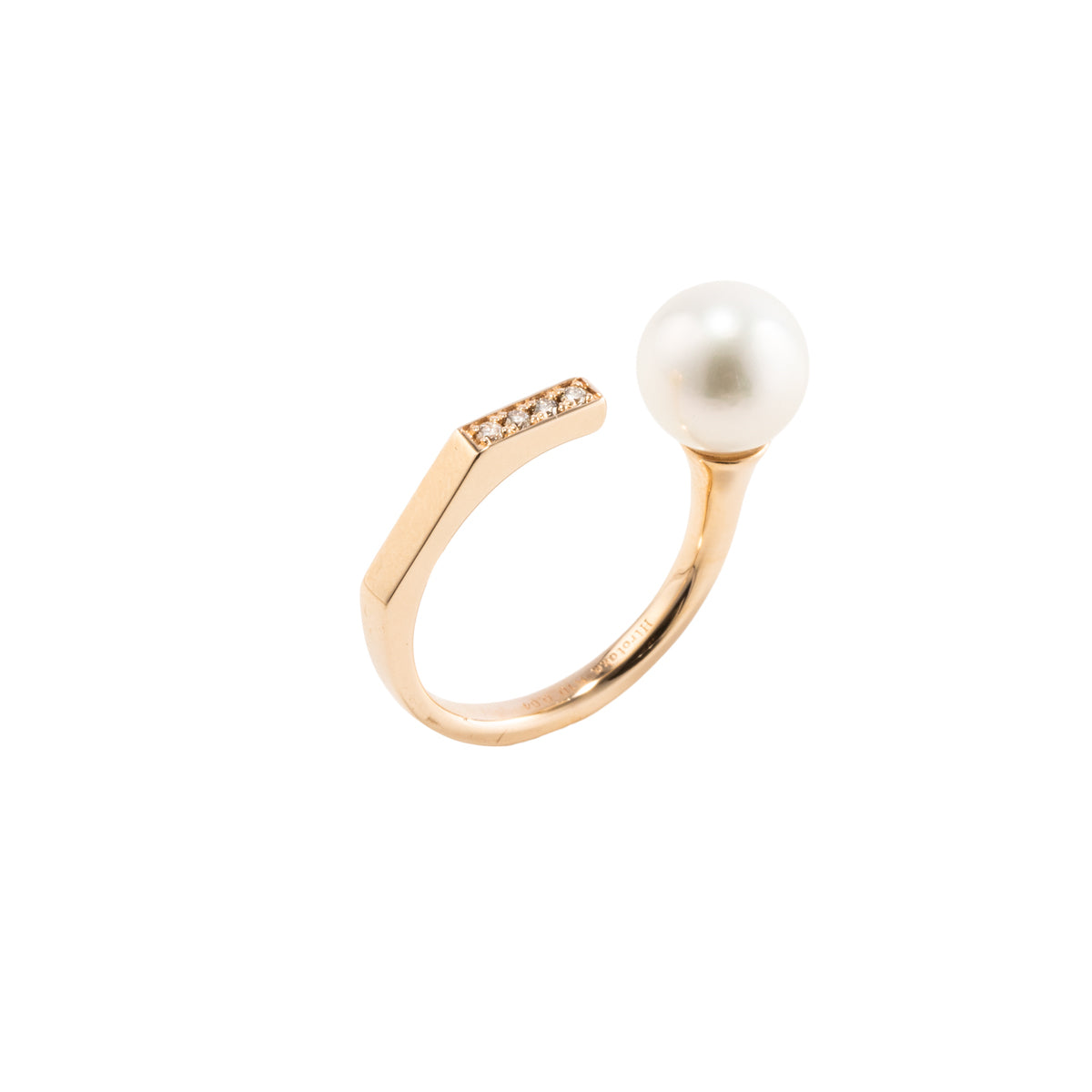 【Made-To-Order】MANHATTAN Akoya Pearl Diamond Cuff Ring