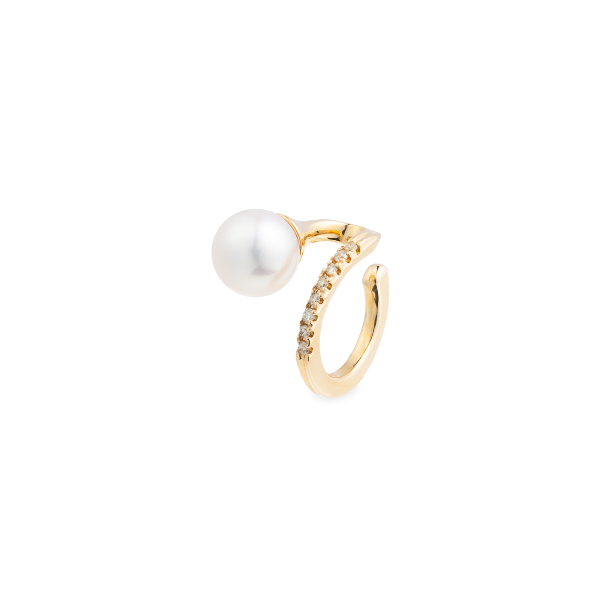 DROSERA Diamond Akoya Pearl Ear Cuff