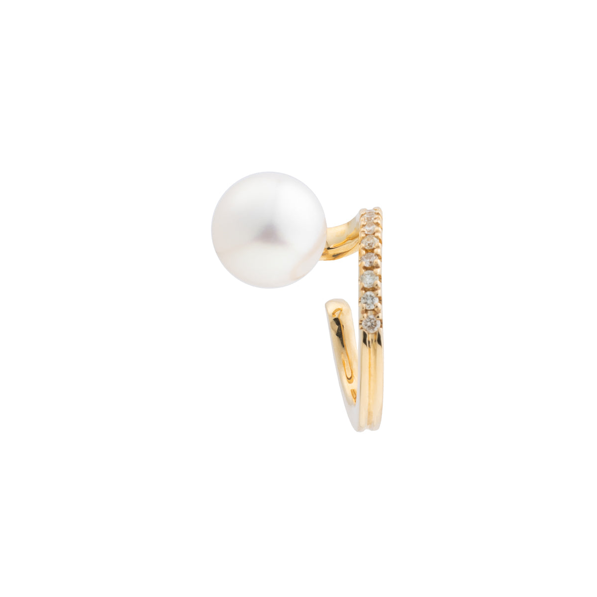 DROSERA Diamond Akoya Pearl Ear Cuff