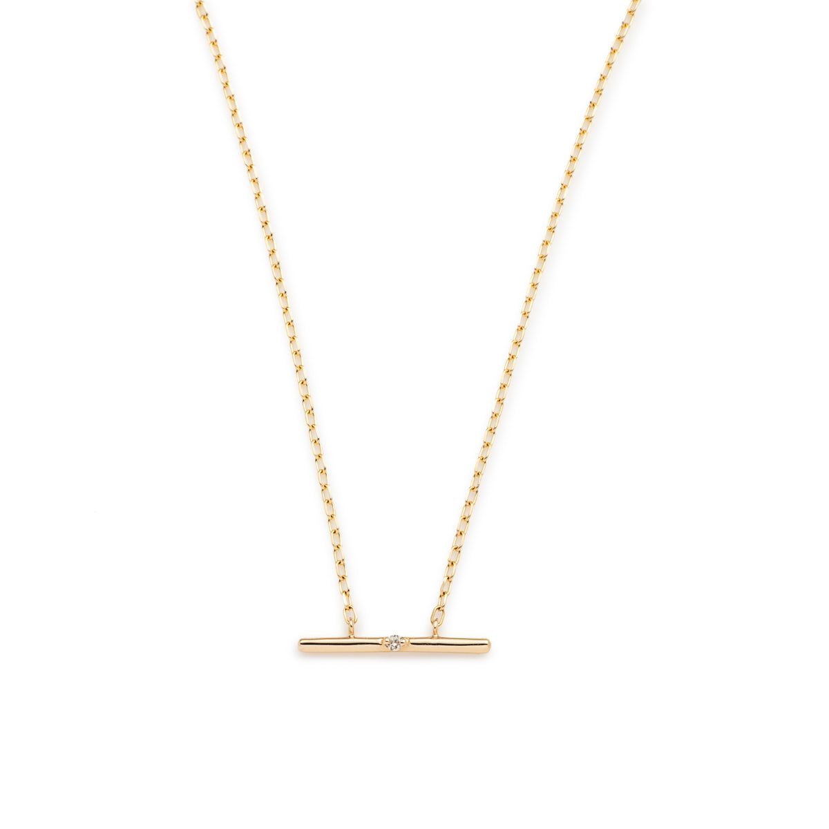ALL ABOUT BASICS Diamond Bar Necklace