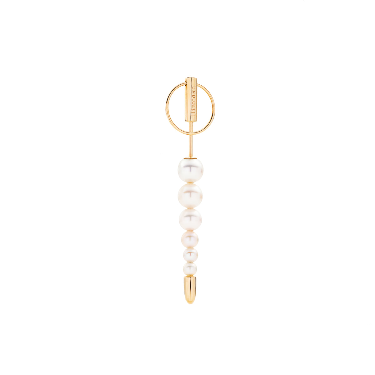 PUNCTURE Back Spear Akoya Pearl Earring Medium size