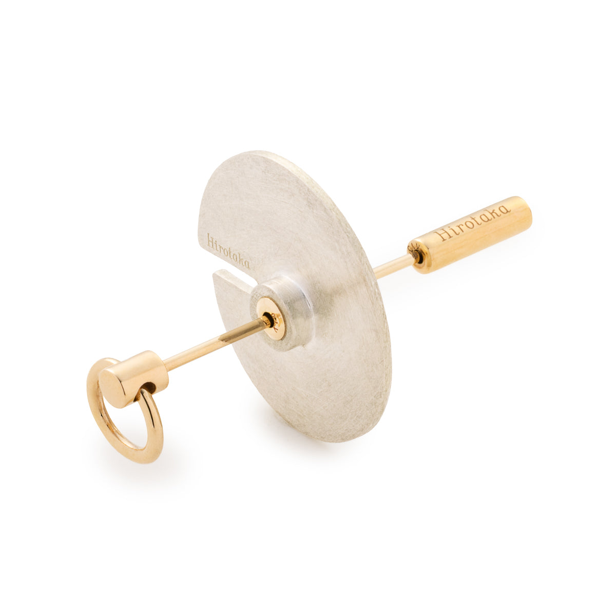 SPEAR Door Knocker Earring Medium size, Silver Bird Disk