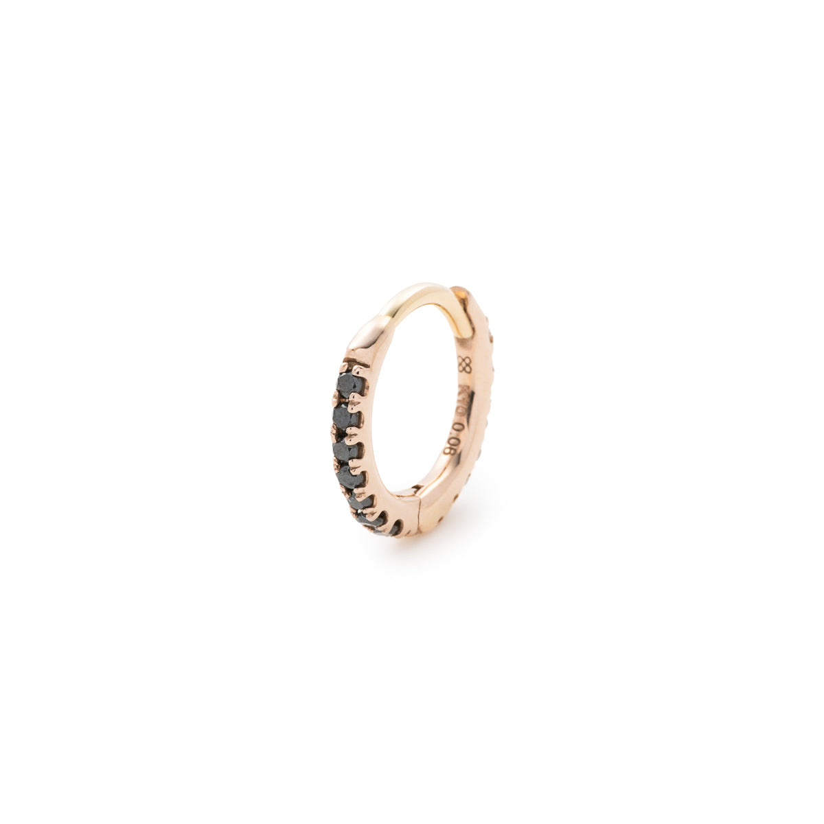 MANHATTAN Reversible Black Diamond and Diamond Hoop Earring