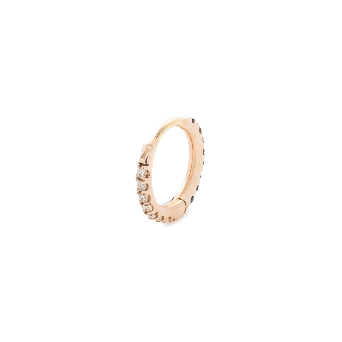 MANHATTAN Reversible Black Diamond and Diamond Hoop Earring