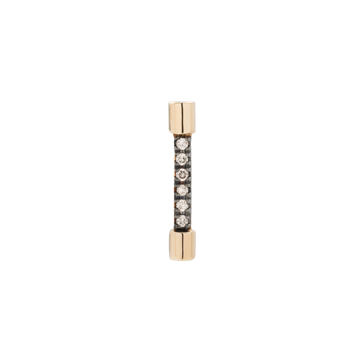 PUNCTURE Diamond Earring Black Ruthenium Plated Medium size