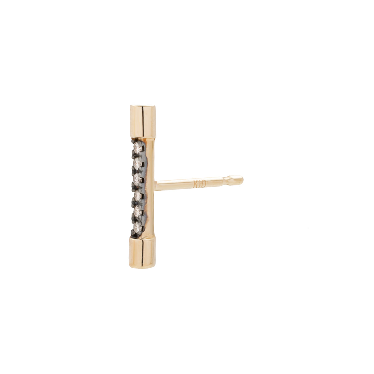 PUNCTURE Diamond Earring Black Ruthenium Plated Medium size