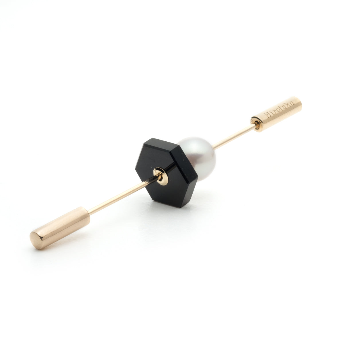 SPEAR Earring, Akoya Pearl & Onyx