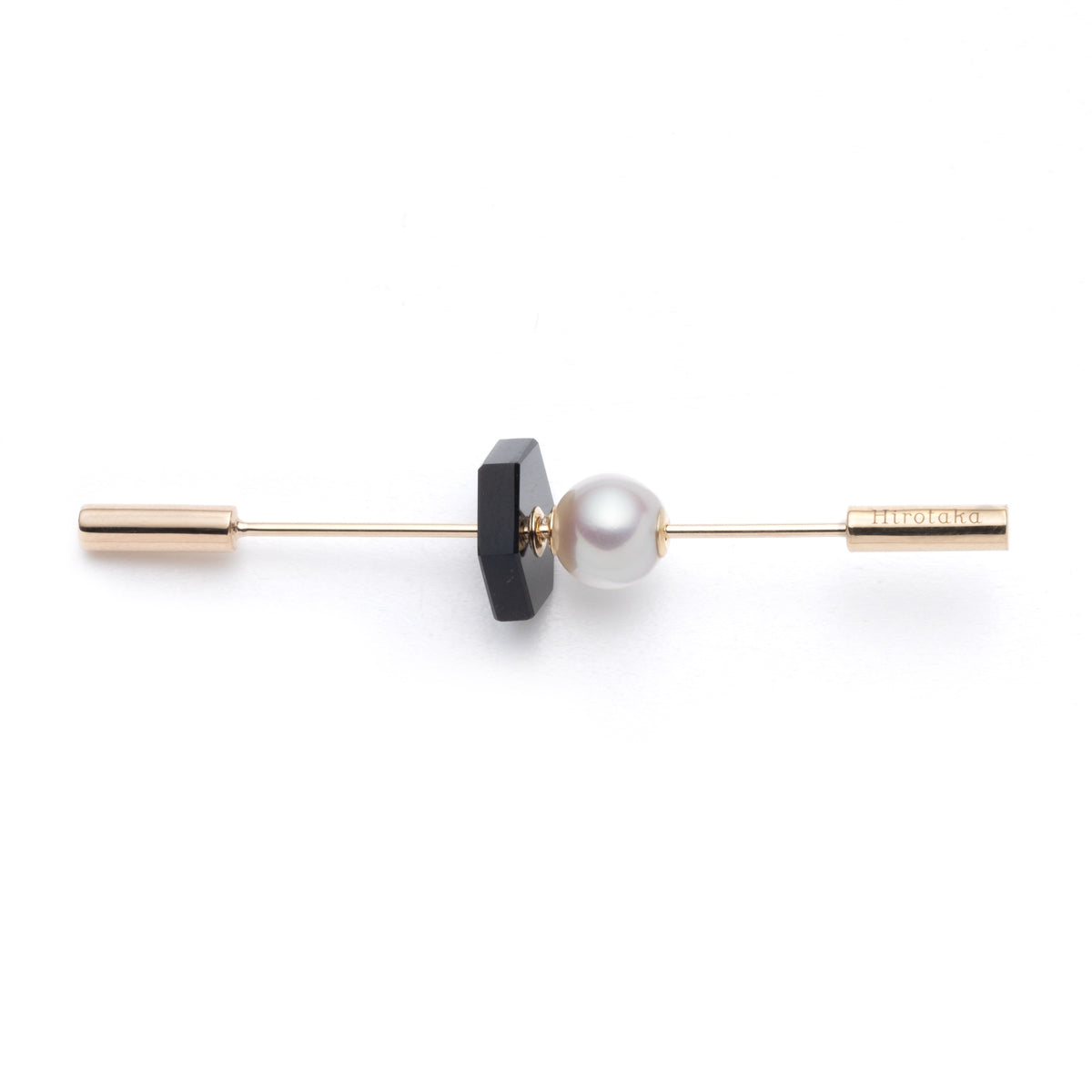 SPEAR Earring, Akoya Pearl & Onyx