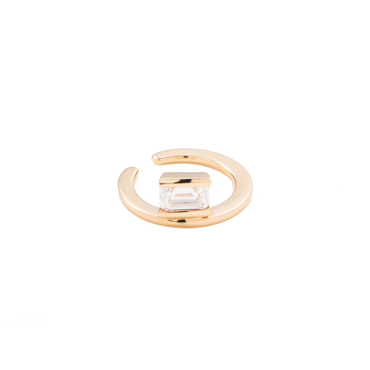 BIRD OF PARADISE Ear Cuff White Topaz