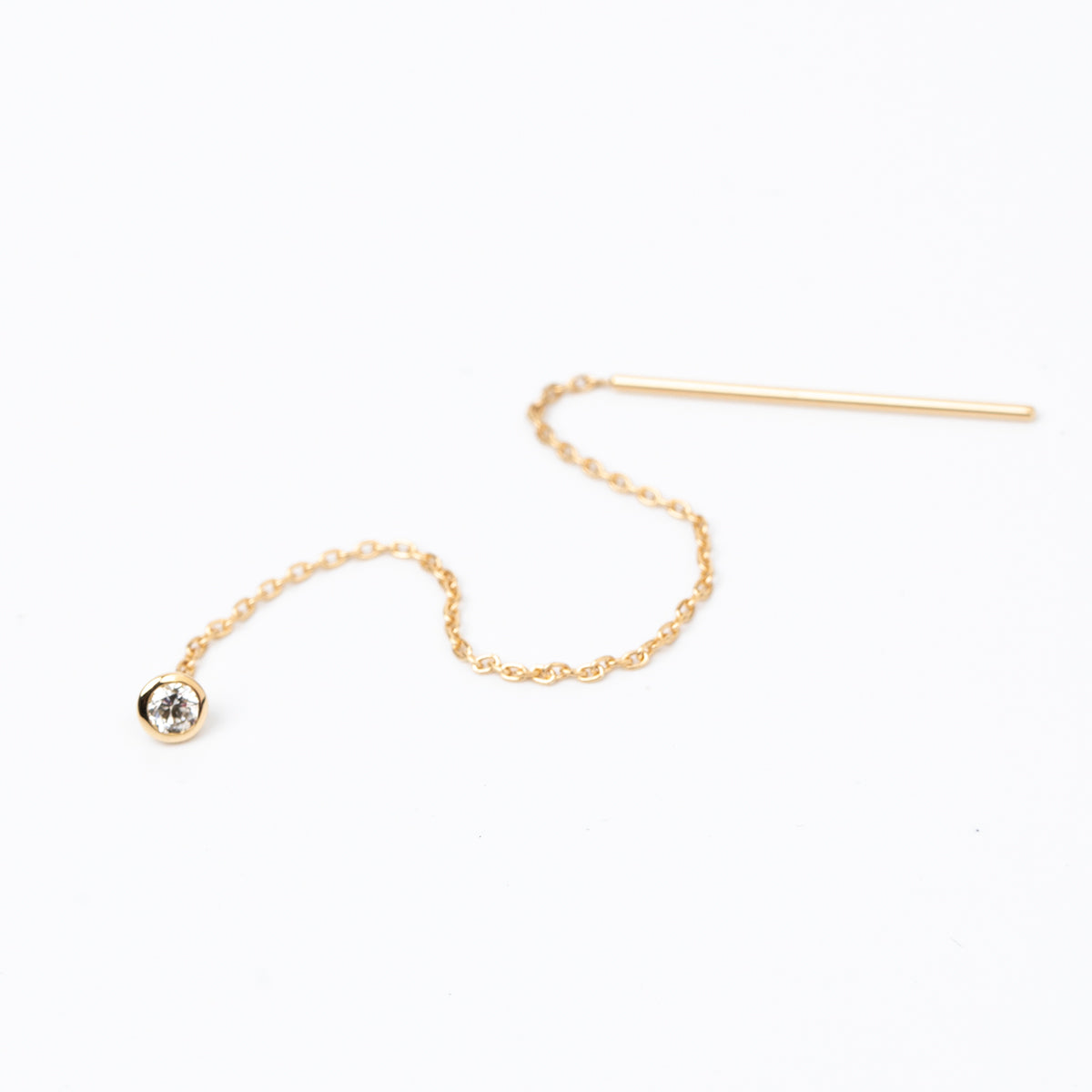 18K MANHATTAN Diamond Chain Earring Large size