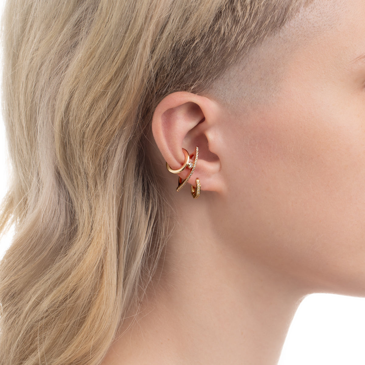 18K MANHATTAN Octagon Diamond Earring