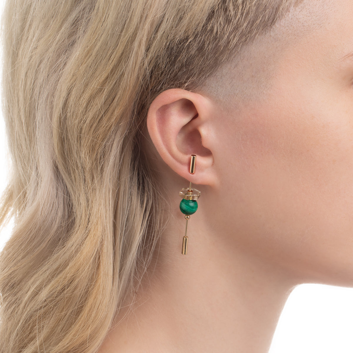 Ball 10mm Malachite Stone for SPEAR Earring