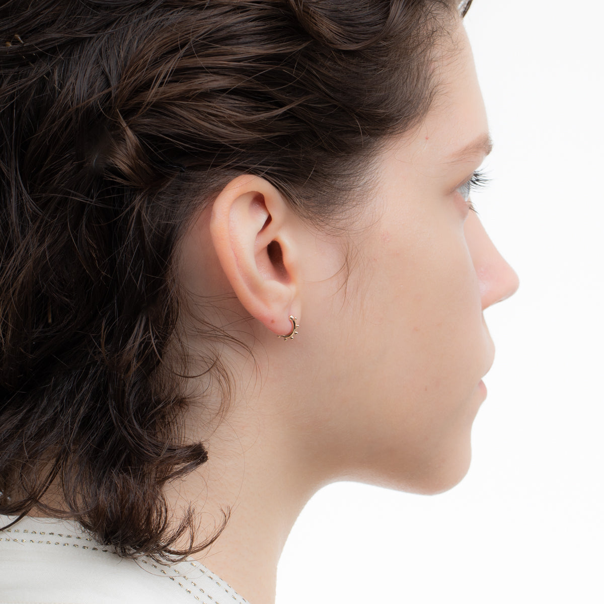 SEA ANEMONE Huggie Hoop Earring Extra Small size