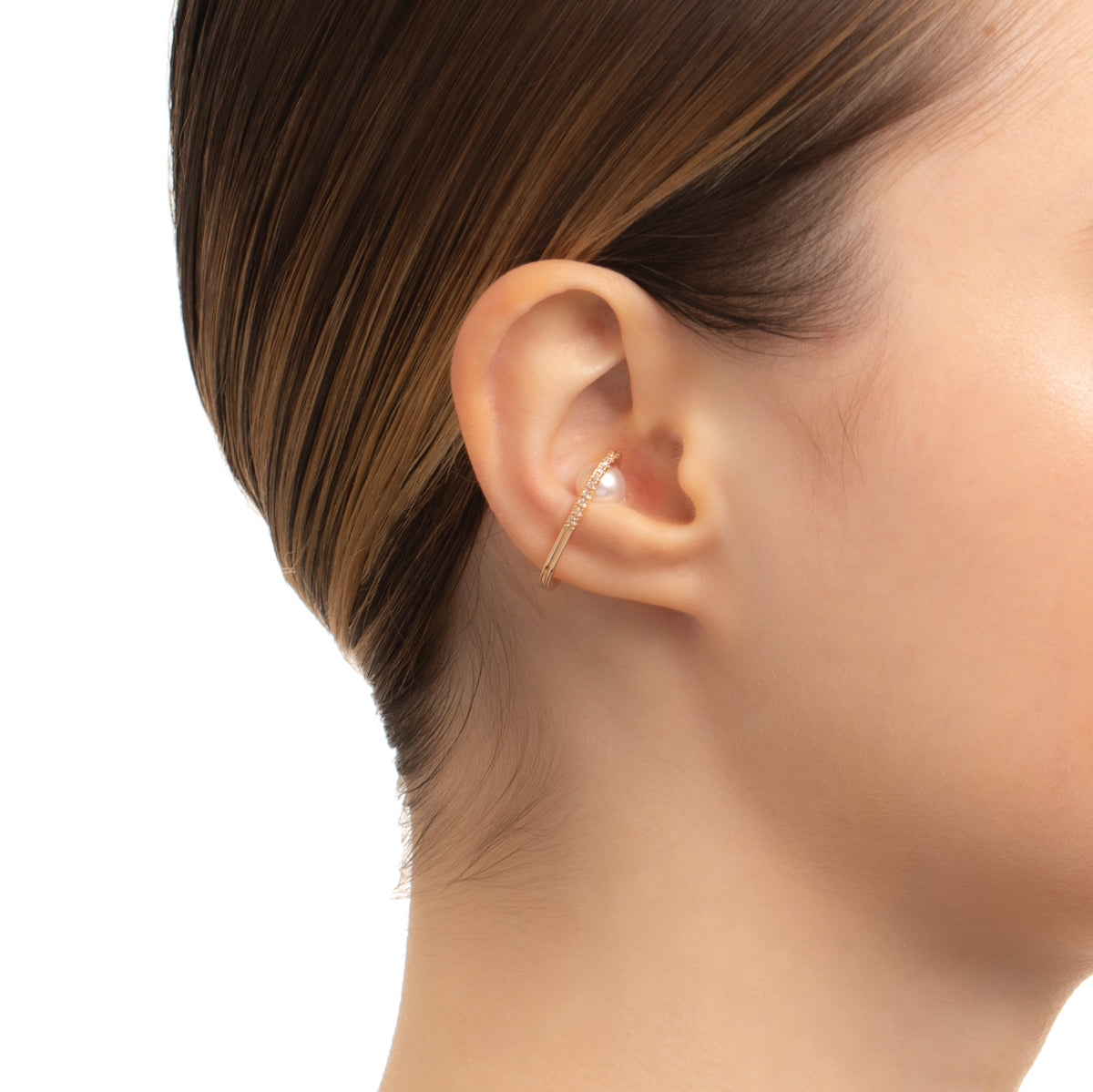 BELUGA Diamond Akoya Pearl Ear Cuff