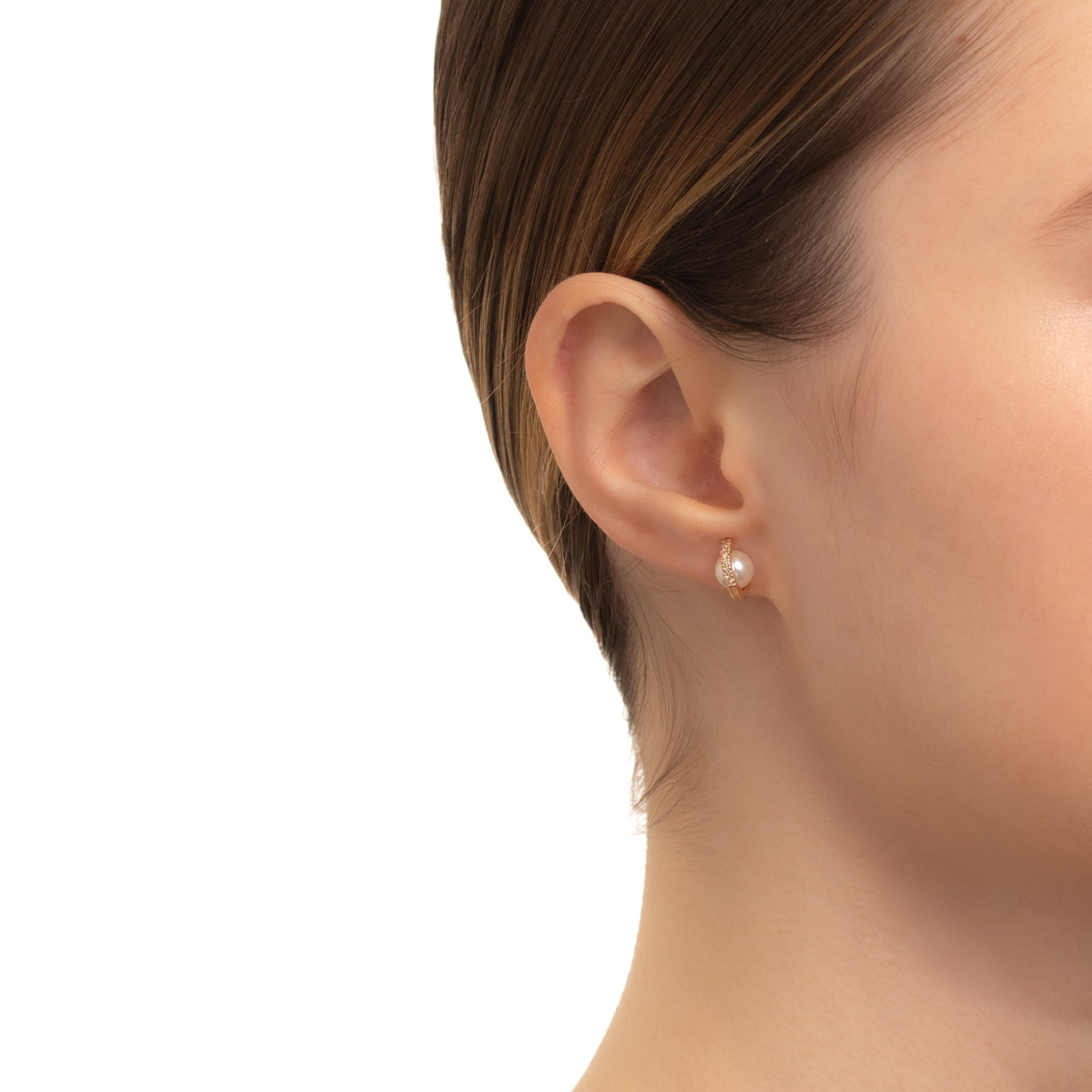 BELUGA Akoya Pearl Diamond Earring Small size