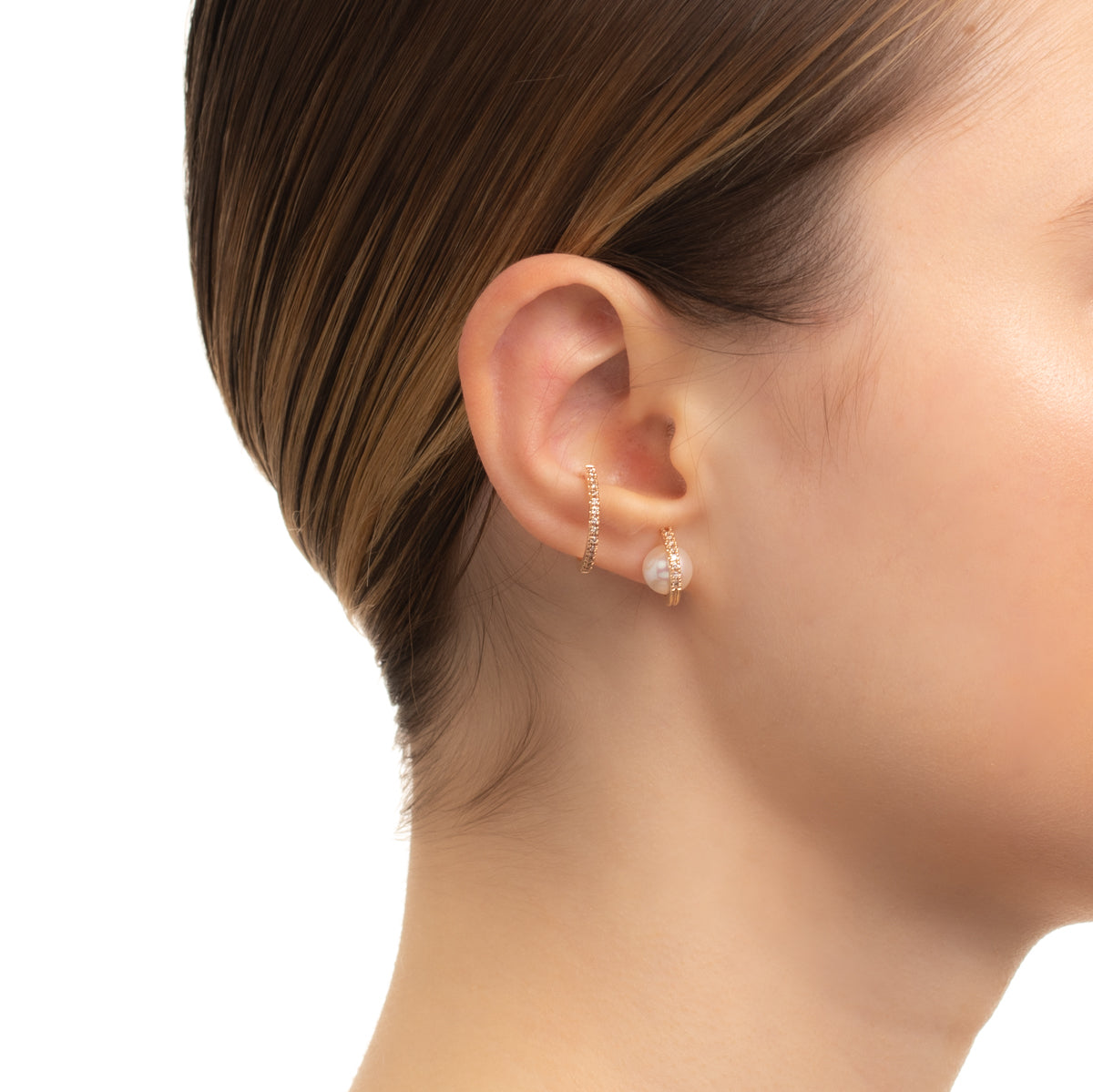 BELUGA Akoya Pearl Diamond Earring Medium size