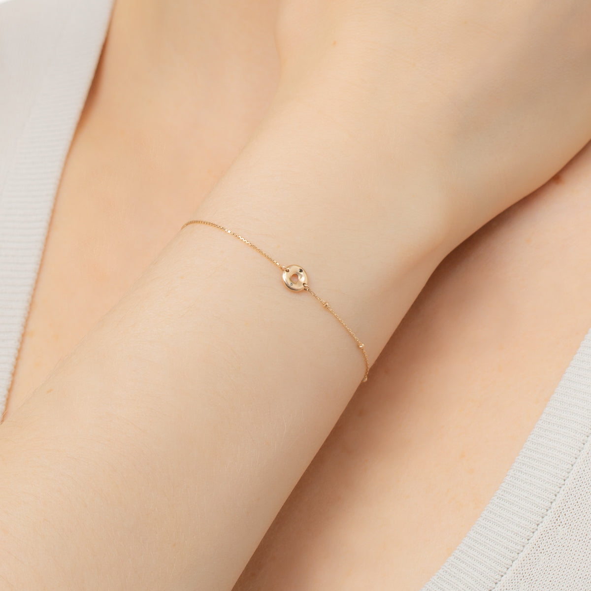 【Made-To-Order】WHEEL OF FORTUNE White and Black Diamond Bracelet