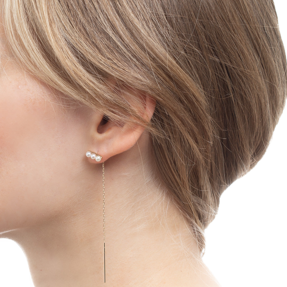 Akoya Pearl Chain Earring