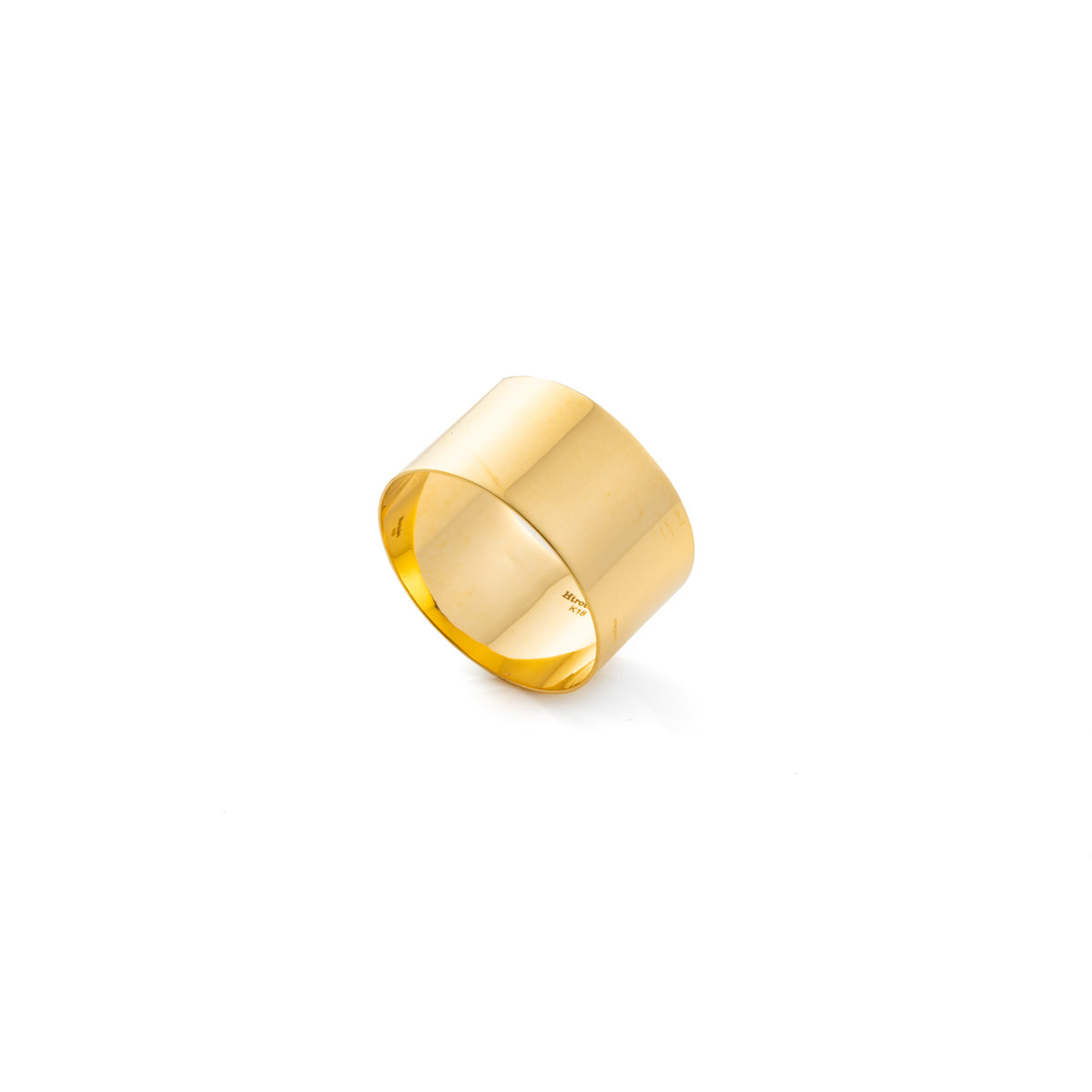 18K ALL ABOUT BASICS Flat Wide Band Ring