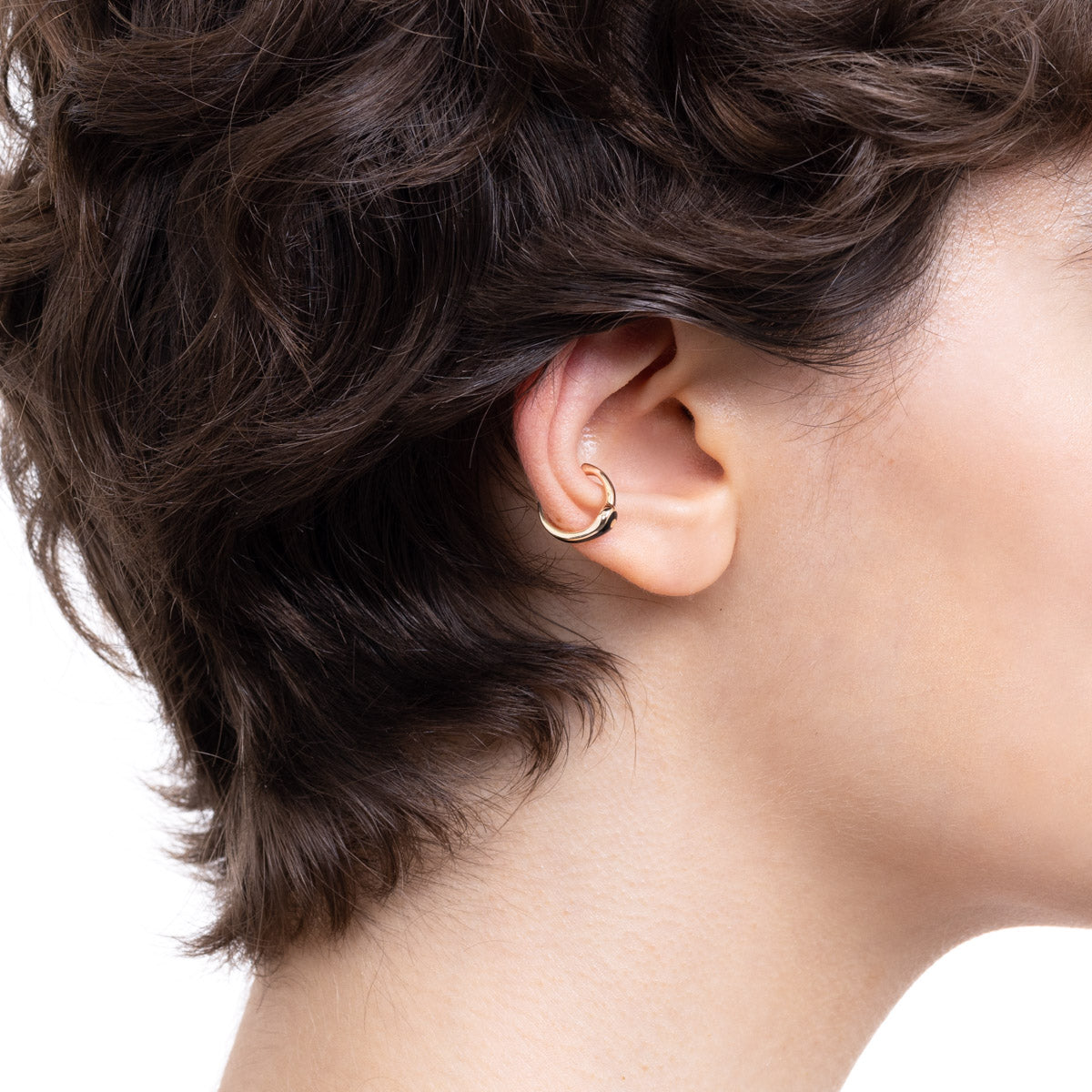 BIRD OF PARADISE Ear Cuff in Jet Black