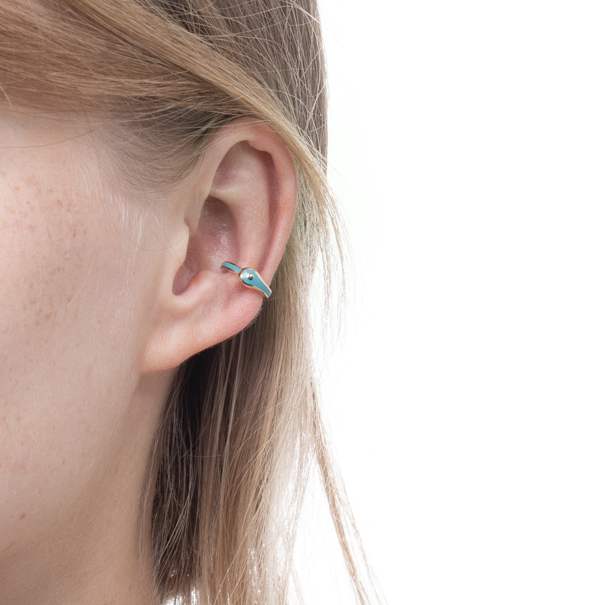 BIRD OF PARADISE Ear Cuff in Izmir Blue