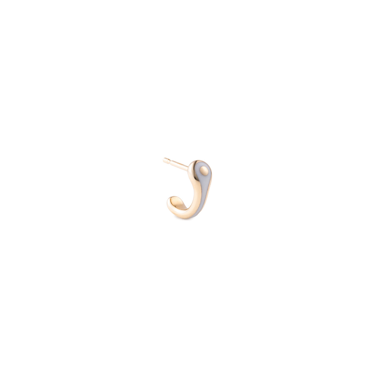 BIRD OF PARADISE Half Hoop Earring in Ivory White