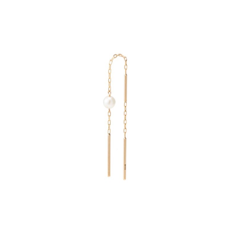 ALL ABOUT BASICS Toggle Akoya Pearl Chain Earring