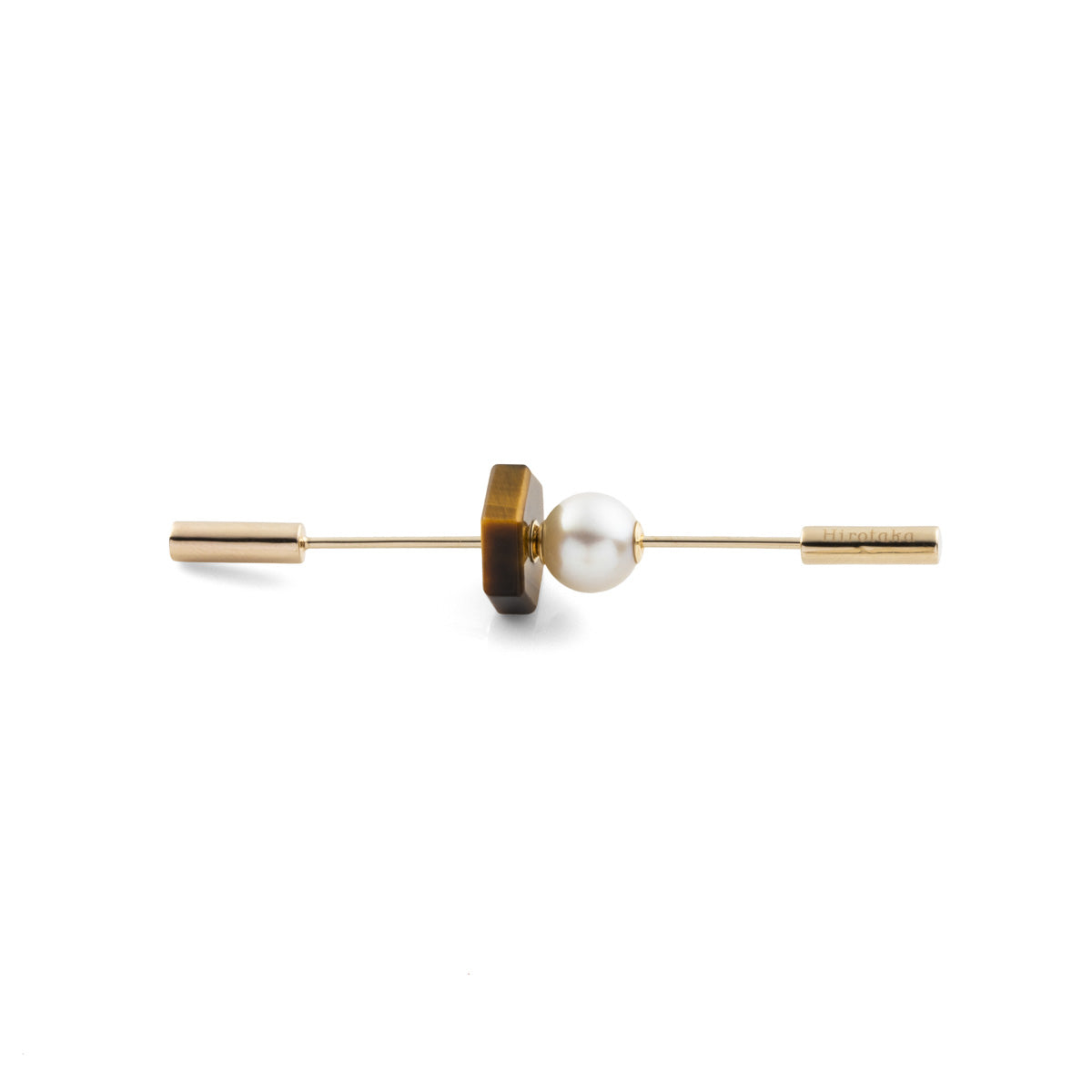 SPEAR Earring, Akoya Pearl & Tiger's Eye