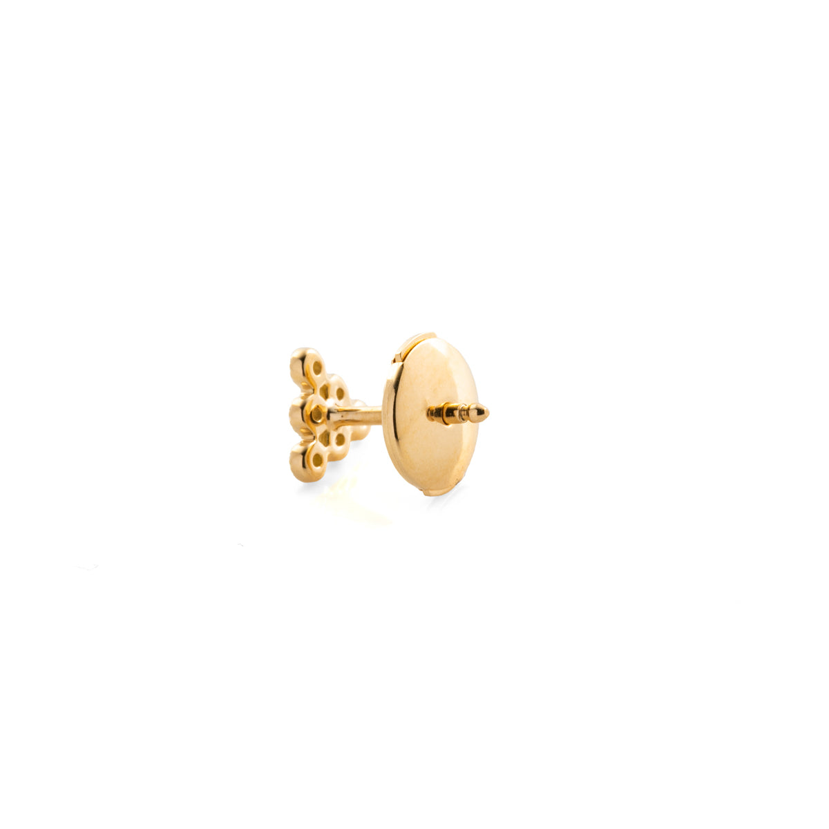 18K ALL ABOUT BASICS Pyramid Diamond Earring Medium size