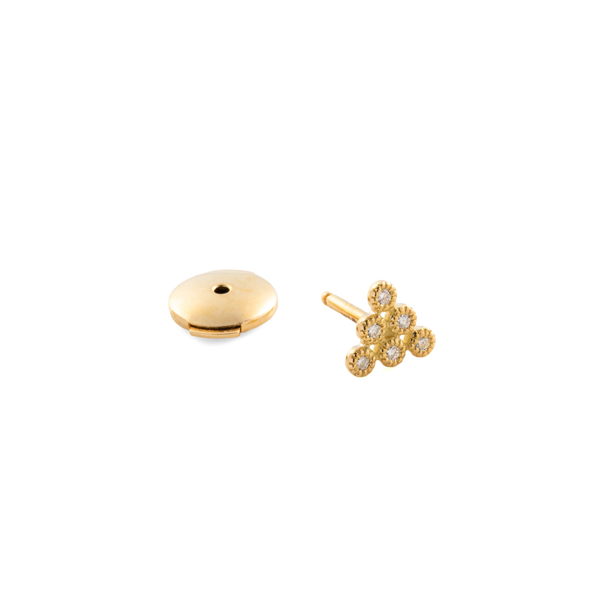 18K ALL ABOUT BASICS Pyramid Diamond Earring Medium size