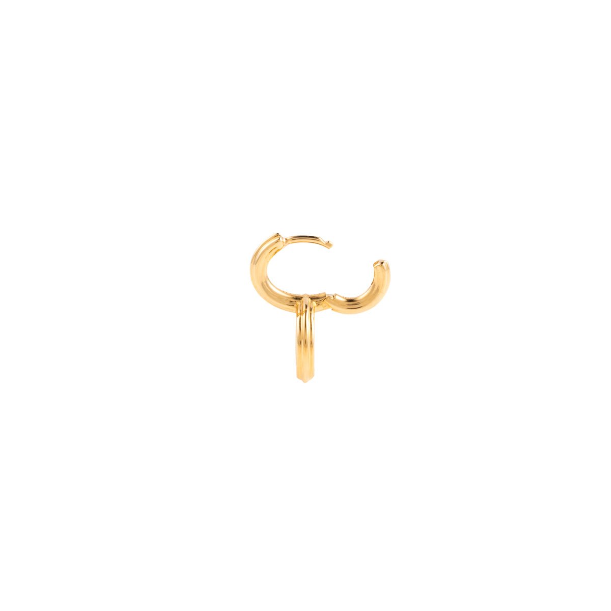18K DUNE Oval Hoop Single Earring