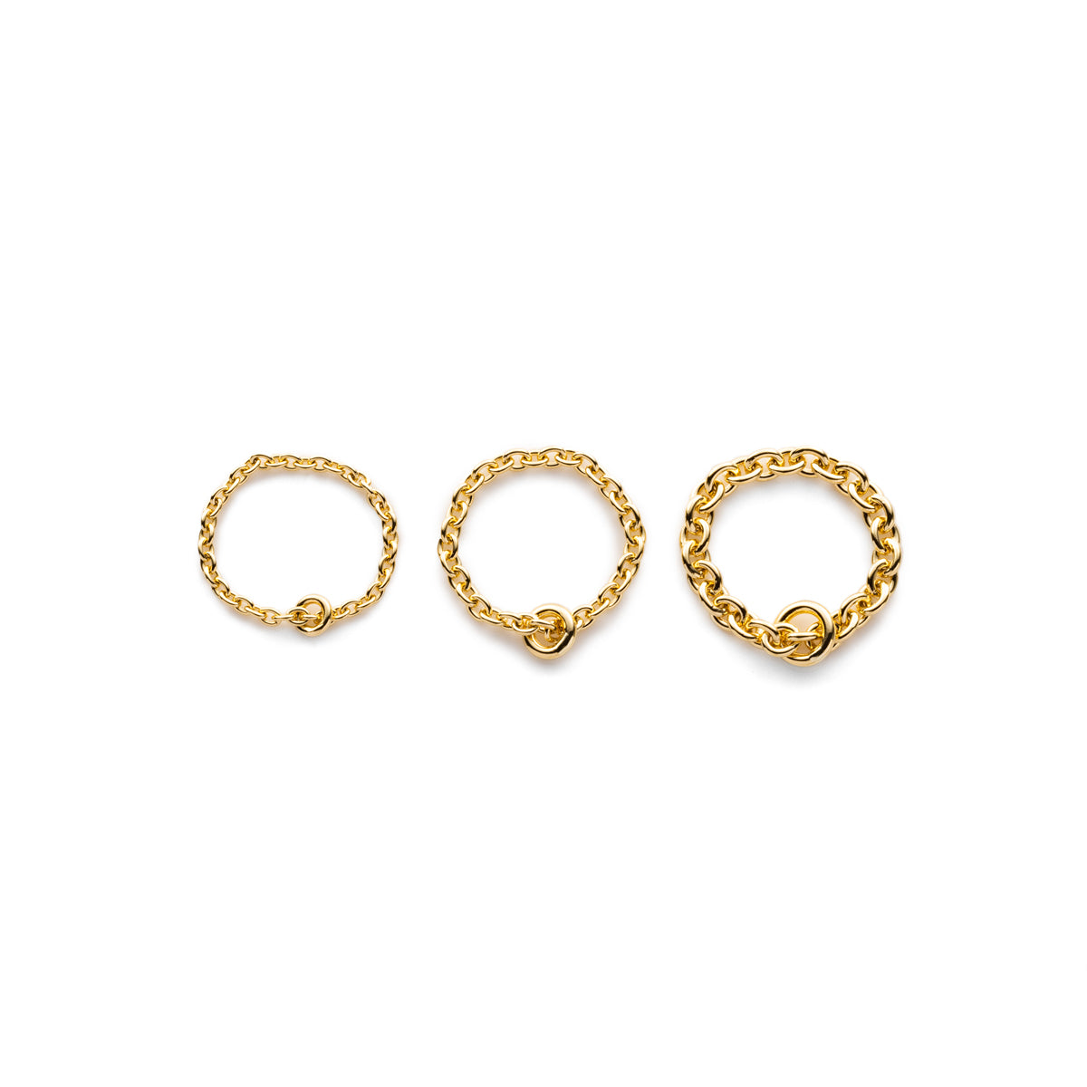 18K ALL ABOUT BASICS Chain Ring Medium size