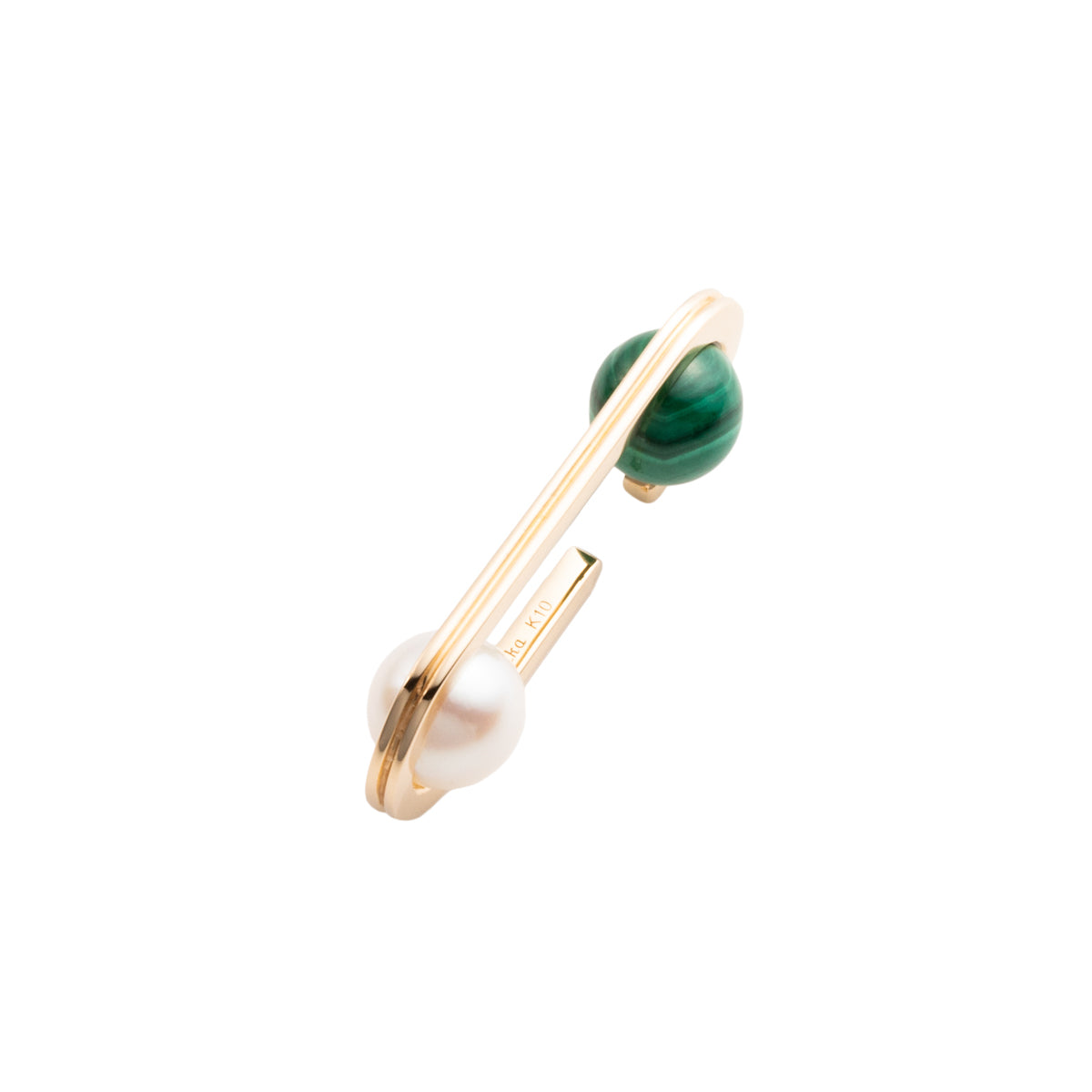 BELUGA Malachite Akoya Pearl Ear Cuff