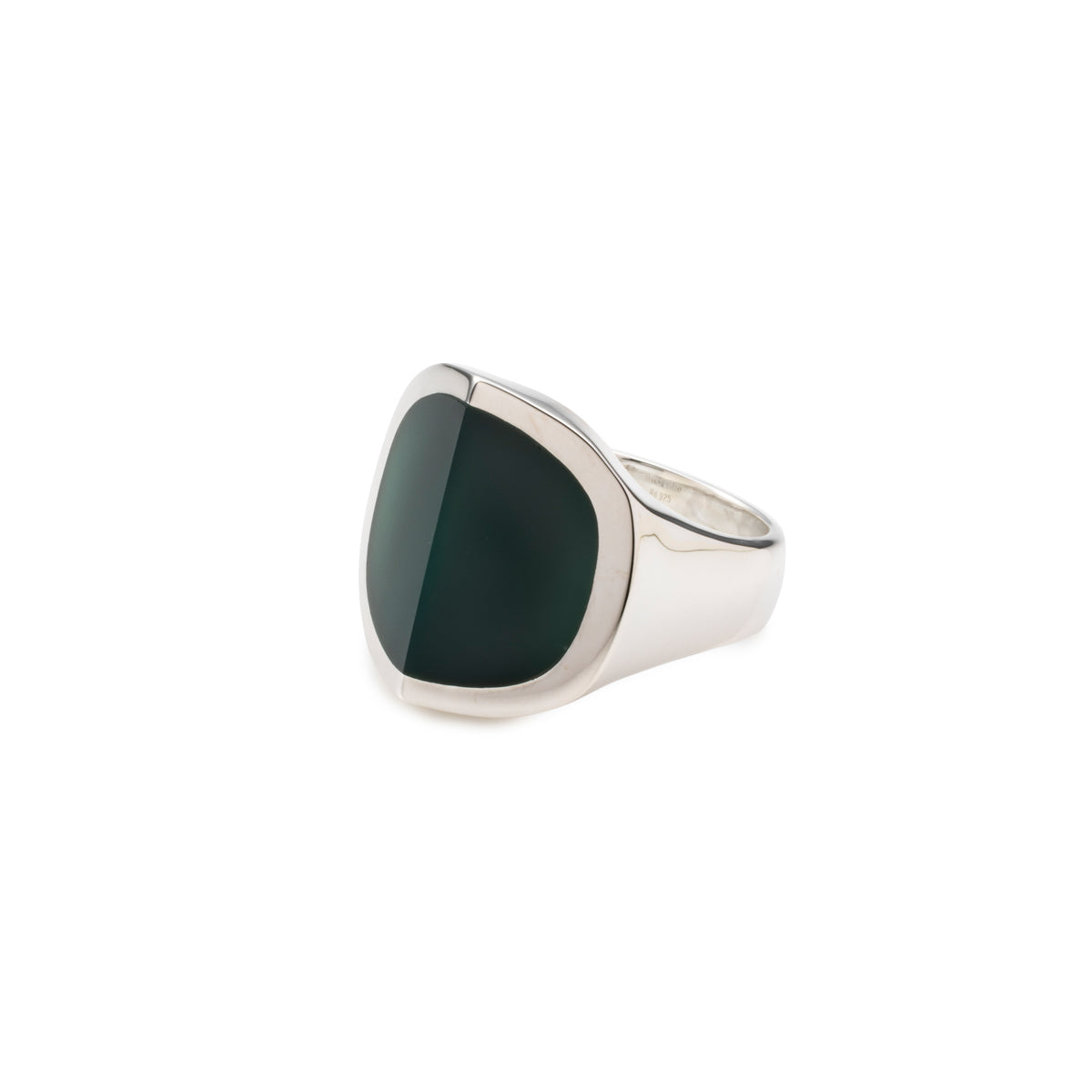 EQUINOX-Pyramid Green Agate Ring Large size