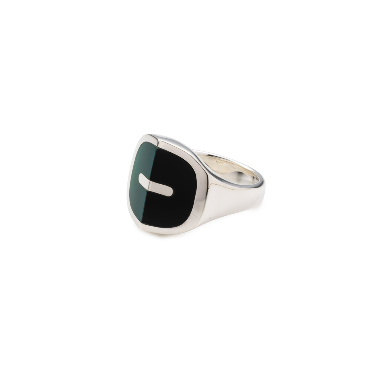 EQUINOX-Pyramid Onyx Green Agate Ring