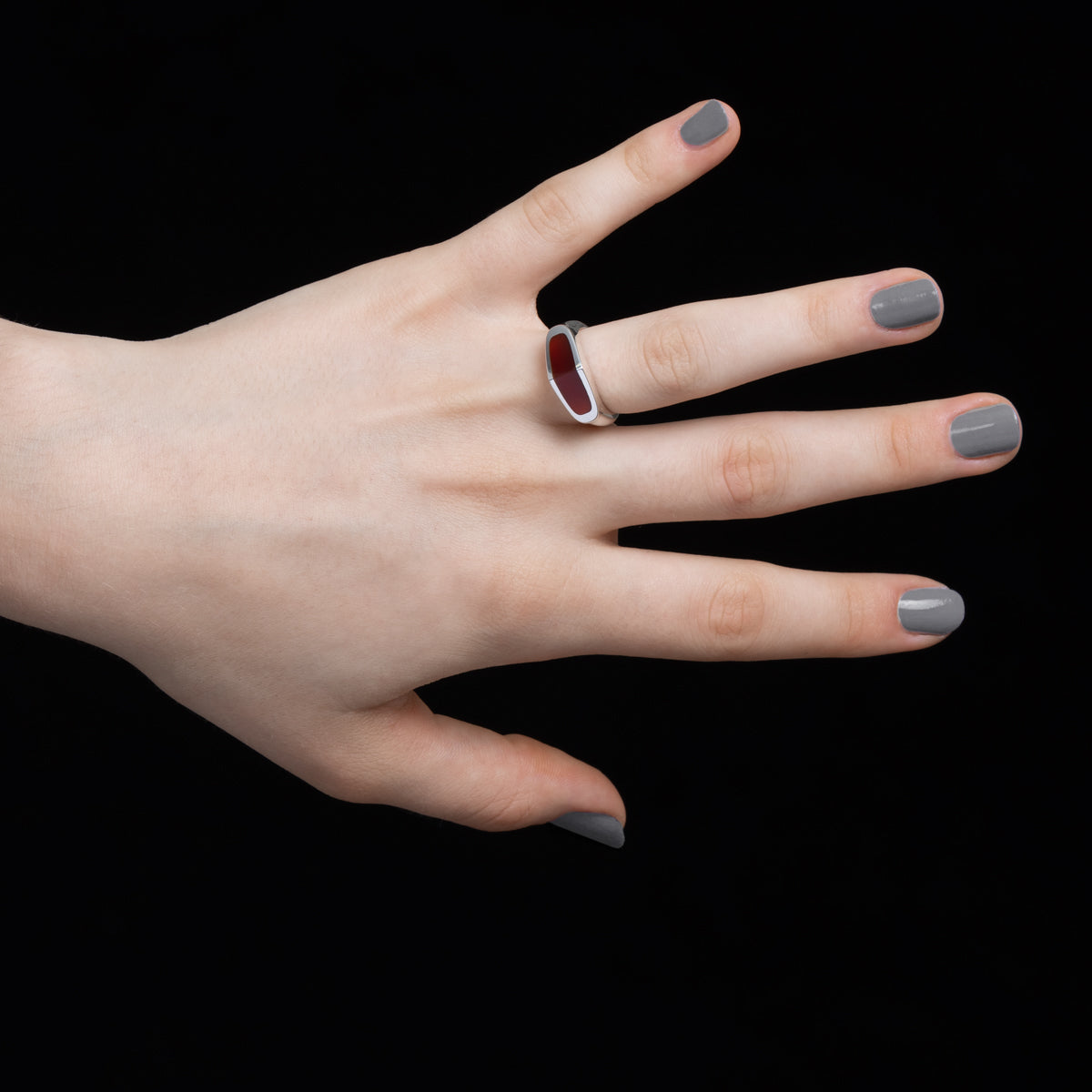 【Made-To-Order】EQUINOX-Pyramid Carnelian Ring