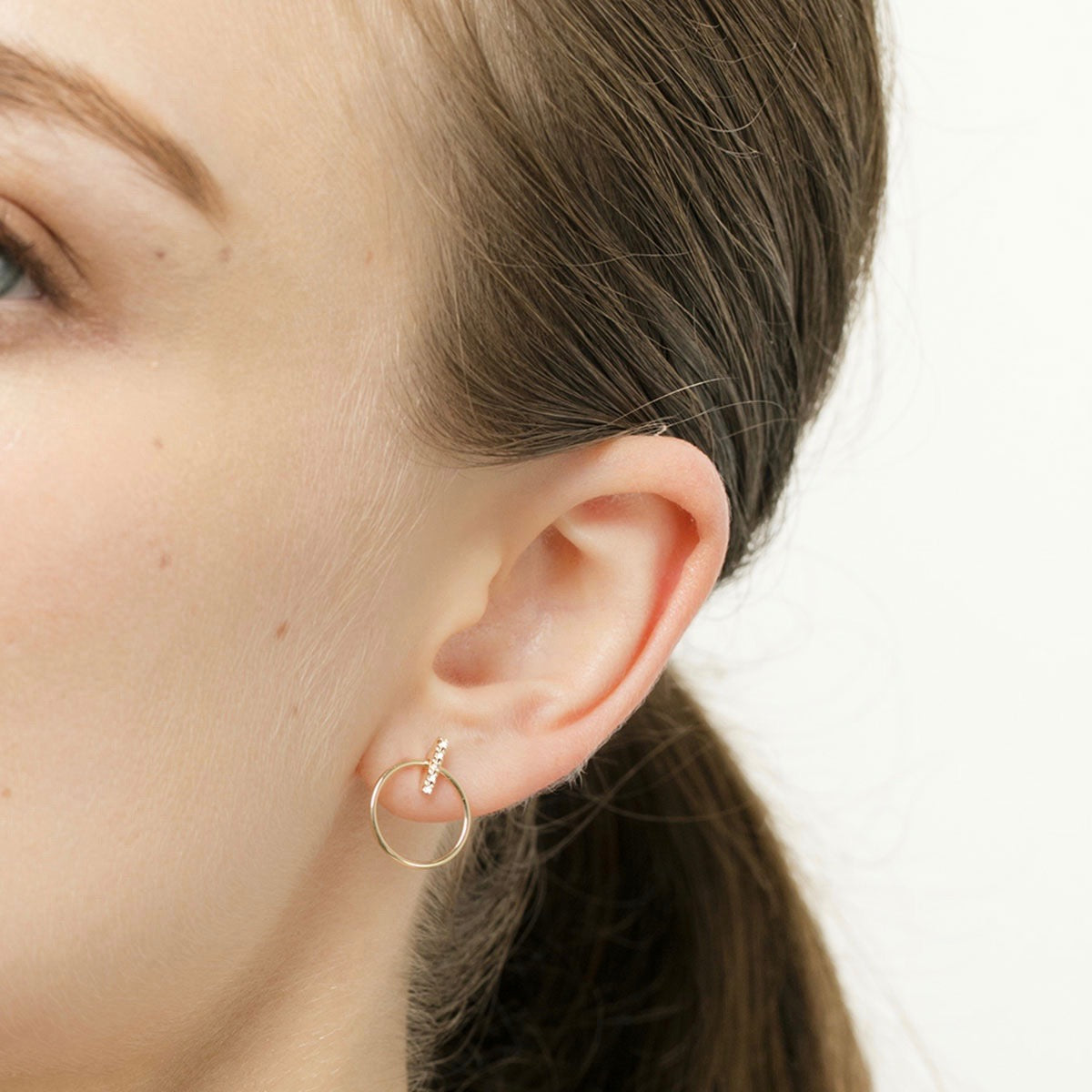 GOSSAMER Diamond Door Knocker Earring Small size