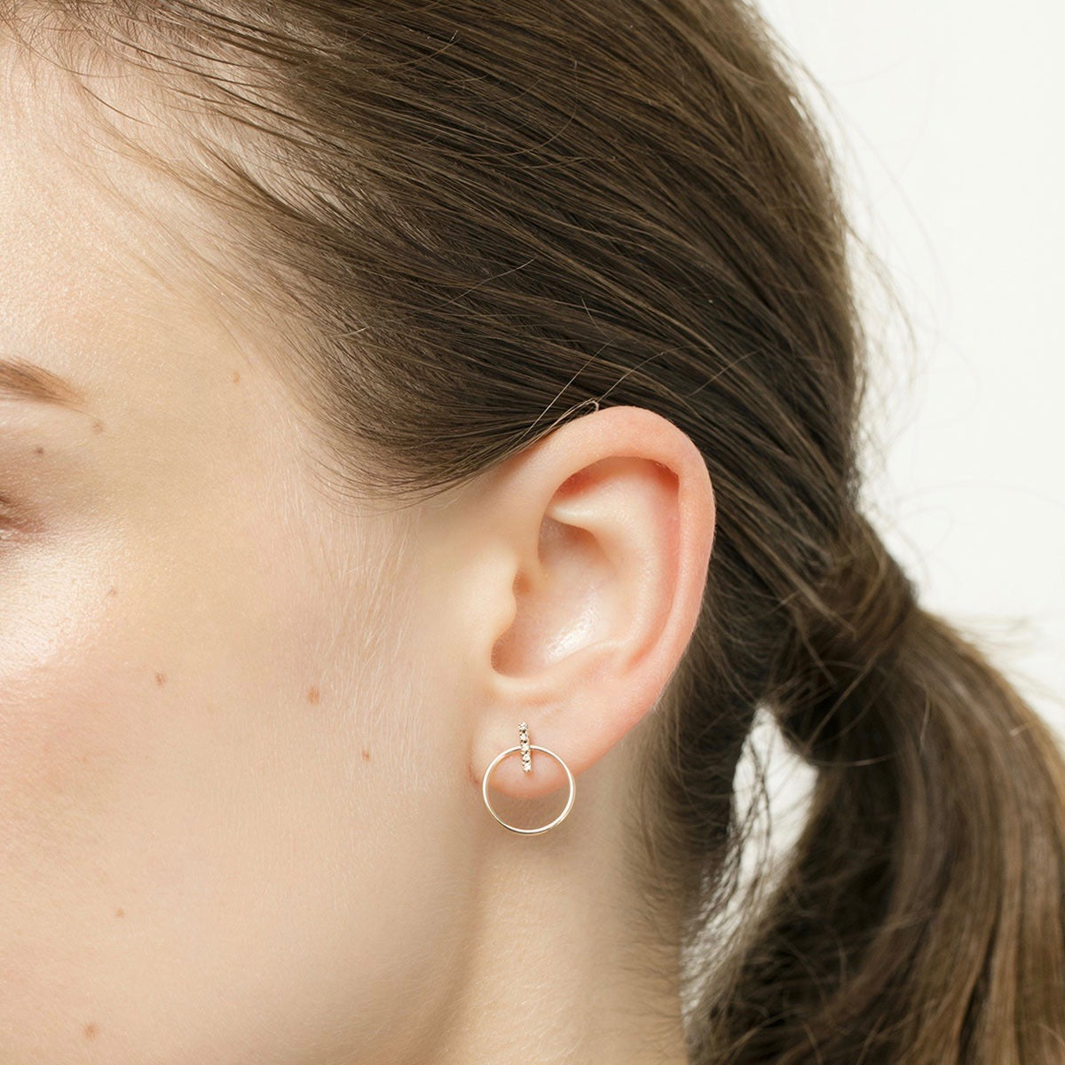 GOSSAMER Diamond Door Knocker Earring Small size