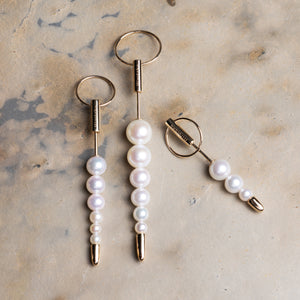 PUNCTURE Back Spear Akoya Pearl Earring Large size