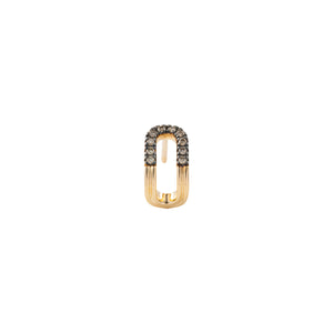 BELUGA Oblong Diamond Earring Black Ruthenium Plated